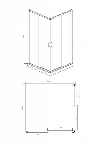 Душевой уголок Bravat Line BS090.2202A 90х90 стекло прозрачное профиль хром без поддона - фото 3
