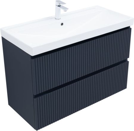 Тумба под раковину Aquanet Джейн (Flat) 00335431 100х50 подвесная цвет синий