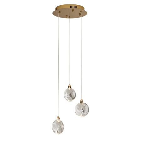 Светильник подвесной Delight Collection OD2440-3 gold/clear