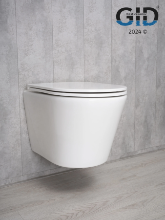 Унитаз подвесной Gid Cortado 62235Y белый с сиденьем микролифт безободковый смыв торнадо