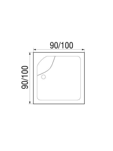 Душевой поддон WEMOR 90/41 S (10000006060) 90х90 акрил белый - фото 2