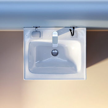 Раковина из сантехнического фарфора Am.Pm X-Joy M85AWCC0552WG64 54х45 встраиваемая цвет белый 1 отверстие под смеситель