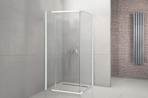 Душевой уголок Royal Bath HPVD RB1110HPVD-T 110х100 стекло прозрачное профиль белый без поддона