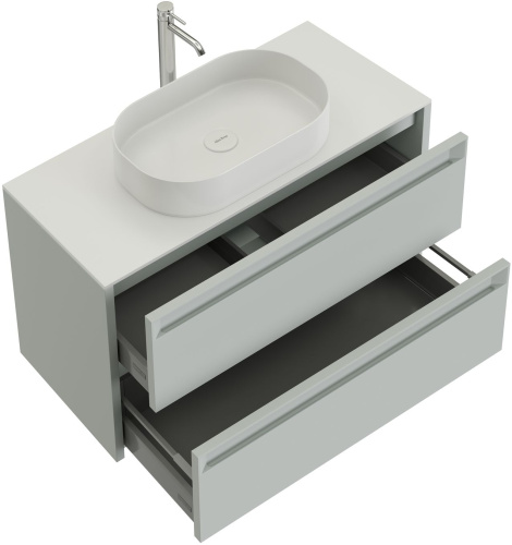 Тумба под раковину Allen Brau Fantasy 2.0 1.11001.PWM 2.0 80х46х62 подвесная цвет серый - фото 2