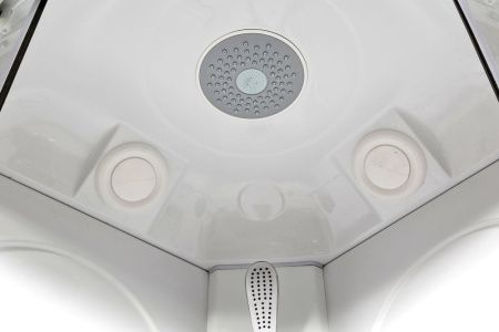 Душевая кабина AvaCan L608LED 80х80 четверть круга с крышей ориентация универсальная