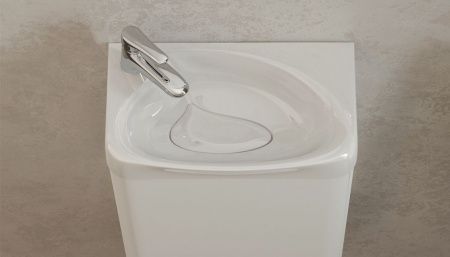 Раковина из искусственного камня Velvex BIO rkBIO.40-81 40х20 встраиваемая цвет белый 1 отверстие под смеситель