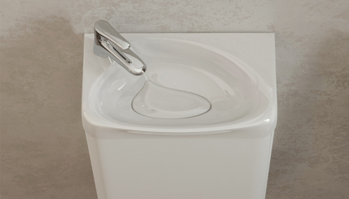 Раковина из литьевого мрамора Velvex BIO rkBIO.40-81 40х24 встраиваемая цвет белый 1 отверстие под смеситель - фото 3