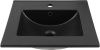 Раковина керамическая Aquanet Flat 00329252 50х40 полувстраиваемая цвет черный 1 отверстие под смеситель