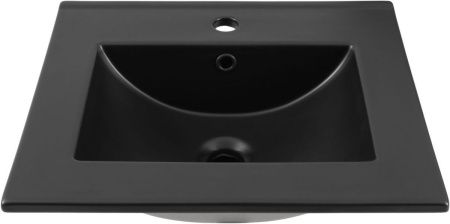 Раковина керамическая Aquanet Flat 00329252 50х40 полувстраиваемая цвет черный 1 отверстие под смеситель