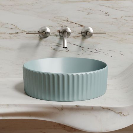 Раковина из сантехнического фарфора Ceramica Nova ELEMENT CN6057MLG 40х40 накладная цвет зеленый без отверстий под смеситель