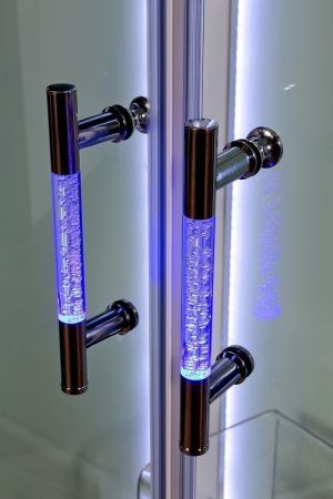 Душевая кабина AvaCan A09LED+GM 90х90 четверть круга с крышей ориентация универсальная