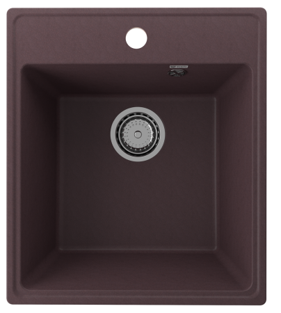 Кухонная мойка Ulgran Quartz Forte 425-06 43х49 цвет темно-коричневый поверхность матовая