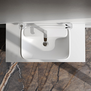 Раковина из искусственного мрамора Am.Pm Func M8FWPC1000WM 101х49 встраиваемая цвет белый 1 отверстие под смеситель