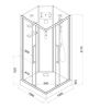 Душевая кабина Acquazzone Quoris 100 100х100 квадратная с крышей ориентация универсальная
