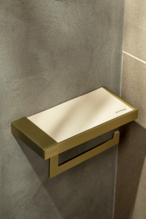 Держатель для туалетной бумаги c крышкой Boheme Qubic 10721-MG