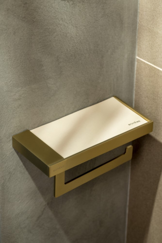 Держатель для туалетной бумаги c крышкой Boheme Qubic 10721-MG - фото 3