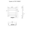 Полотенцесушитель электрический Тругор Браво Браво2/элТЭН6050 55х60 хром