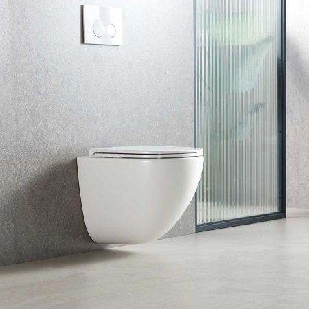 Унитаз подвесной Vincea Bien VT1-51T белый с сиденьем микролифт безободковый смыв торнадо