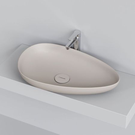 Раковина из сантехнического фарфора Ambassador Kingston 146T20401 60х40 накладная цвет бежевый без отверстий под смеситель