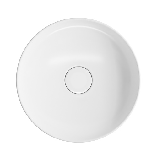 Раковина из сантехнического фарфора Wellsee Chalice Perfection 150601000 42х42 накладная цвет белый глянцевый без отверстий под смеситель - фото 3