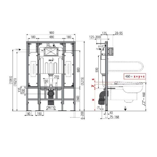 Инсталляция для унитаза Alcadrain  AM101/1300H - фото 2