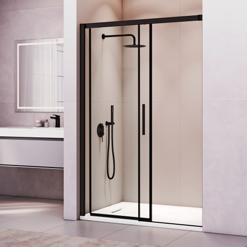 Душевая дверь RGW Leipzig 34121219-14 190х195 стекло прозрачное профиль черный - фото 3