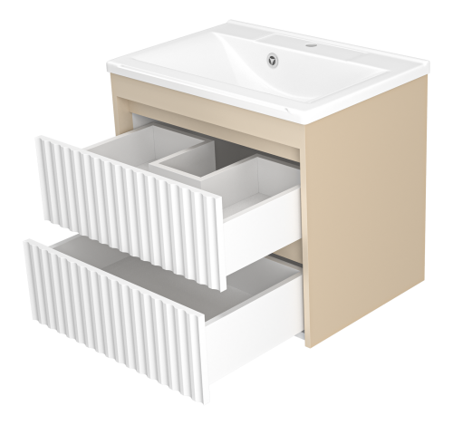 Тумба под раковину Brevita Balaton BAL-06065-03-012Я 63х44х54 подвесная - фото 4
