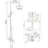 Душевая стойка Bronze de Luxe 10120DR настенная цвет бронза