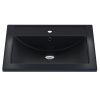 Раковина из искусственного камня Uperwood Foster Quartz 291030054 60х40 полувстраиваемая цвет черный