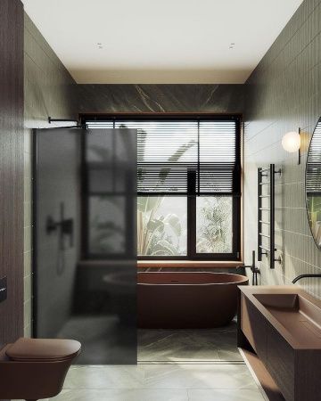 Душевая перегородка Maybah Glass MGD-1356-6ш 100х195 стекло тонированное профиль черный