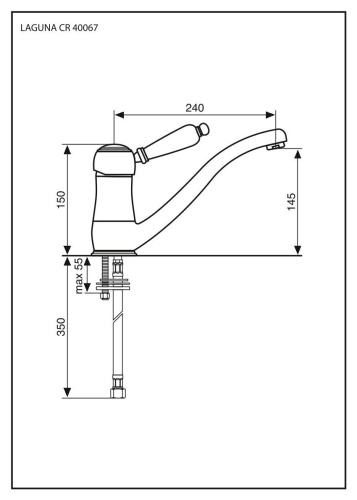 Смеситель для кухни Emmevi Laguna 40067/CR на мойку хром - фото 2