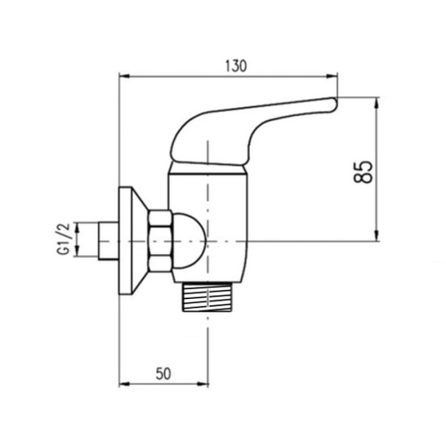 Смеситель для душа RavSlezak Sazava SA001.5 настенный хром - фото 2