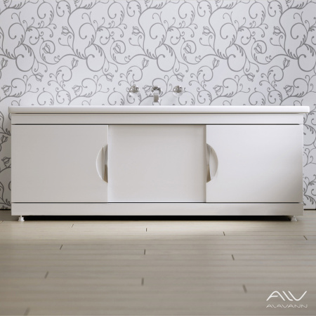 Экран под ванну Alavann Monaco 150 см ALV0262001 фронтальный МДФ раздвижной белый