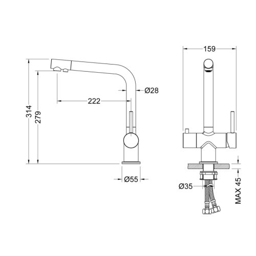 Смеситель для кухни Timo Saona 2396/17F на мойку золото - фото 2