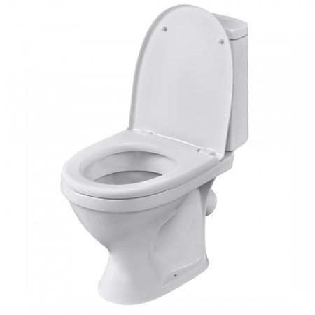 Унитаз-компакт напольный с бачком Santeri Прайм 1P2054S0000BF белый с сиденьем каскадный смыв