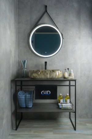 Раковина керамическая Gid Geométrico 54423 60х40 накладная цвет многоцветный без отверстий под смеситель