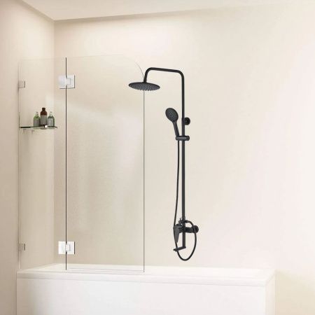 Душевая стойка WesnaArt Nova NOV03-314Black настенная цвет черный