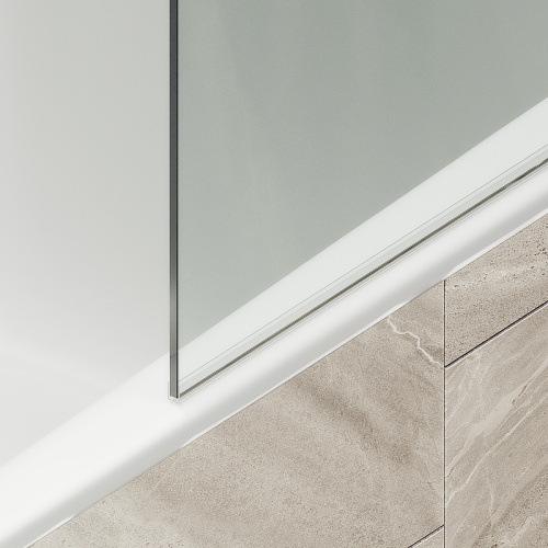 Душевая шторка на ванну Maybah Glass MGV-62-2ш 40х140 стекло прозрачное профиль бронза - фото 5