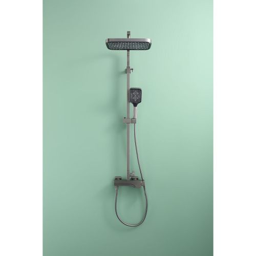 Душевая стойка Raglo R02.24.09 настенная цвет графит - фото 4