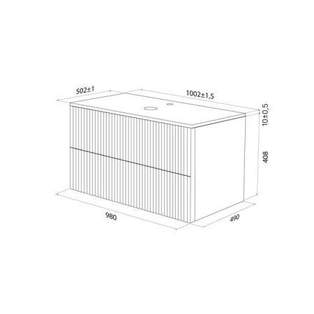 Тумба под раковину Iddis Aiger AIG10W0i95K 100х50 подвесная цвет белый