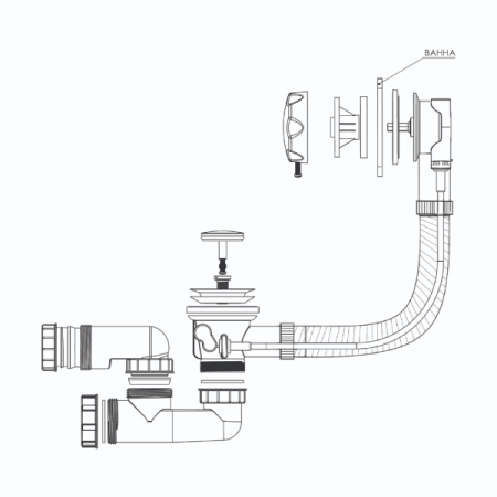 Слив-перелив для ванны Bettoserb 125315