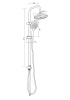 Душевая стойка Orange O-Shower OW02 настенная цвет хром Душевая стойка Orange O-Shower OW02 настенная цвет хром