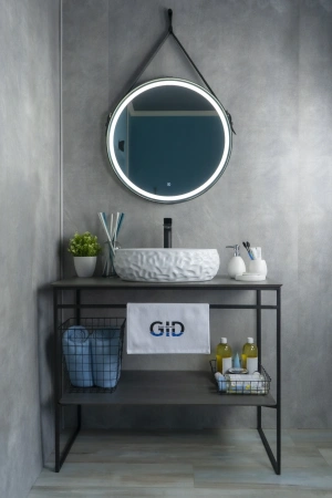 Раковина керамическая Gid Lago 51187 50х30 накладная цвет белый без отверстий под смеситель