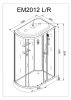 Душевая кабина AvaCan EM2012R 120х90 асимметричная с крышей ориентация правая