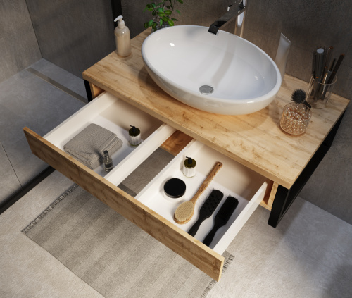 Тумба под раковину 1MarKa Grunge Loft У85843 90х48х25,5 - фото 4
