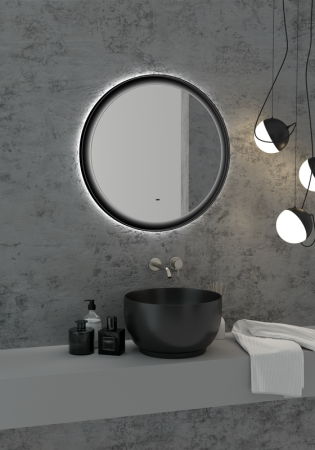 Зеркало Continent Planet Black ЗЛП1188 70х70 подвесное