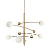 Люстра на штанге Delight Collection Globe Mobile (Глобе Мобиле) 10215P/5 brass