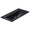 Раковина из искусственного камня Uperwood Foster Quartz 291030042 90х50 полувстраиваемая цвет черный