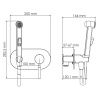 Гигиенический душ со смесителем Wasserkraft Gollach 3300 3338 черный