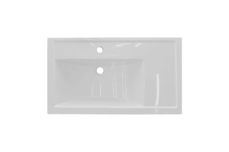 Раковина из искусственного камня Эстет Валенсия ФР-00014429 80х50 накладная цвет белый 1 отверстие под смеситель